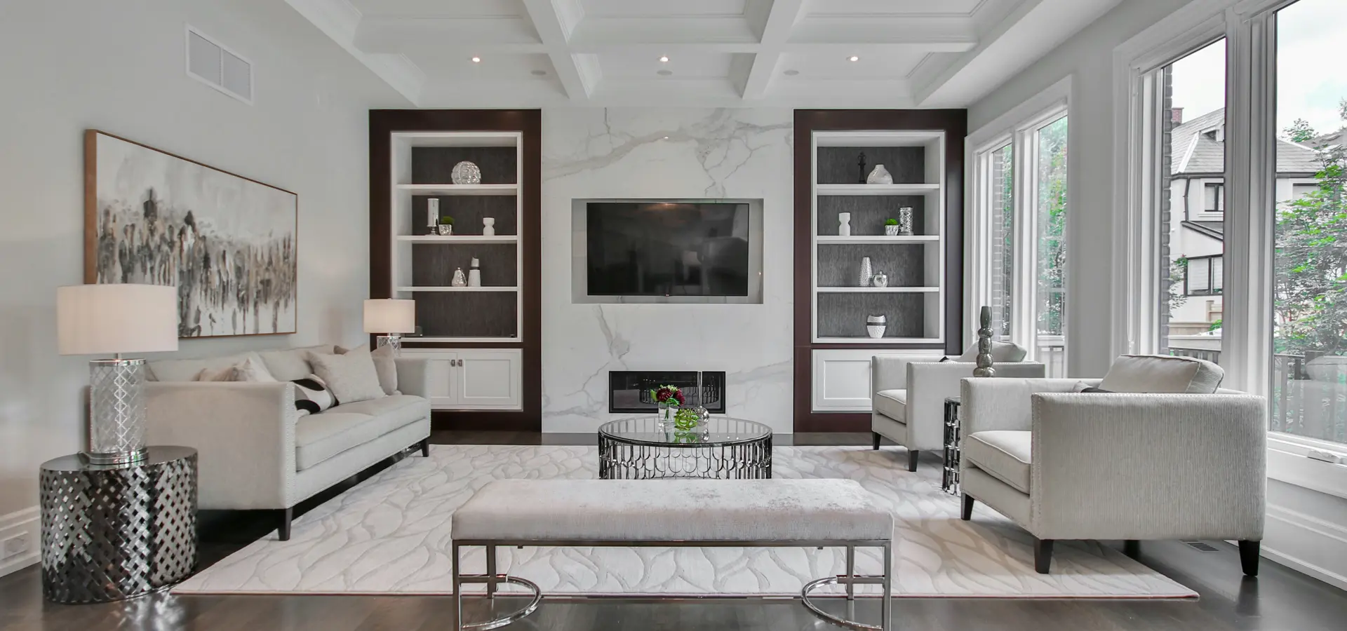 Interior painting in a Perth home with freshly painted walls, ceiling and trims
